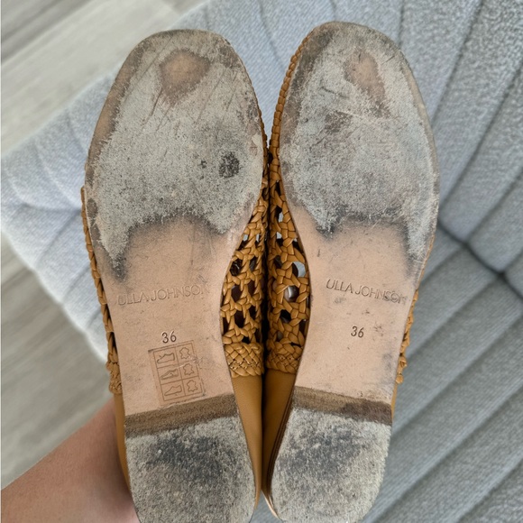 Tan Ulla Johnson Lilia Woven Leather Flats - 36 - Picture 4 of 8